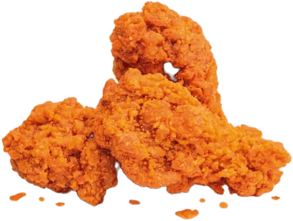 Presas de broaster recién fritas